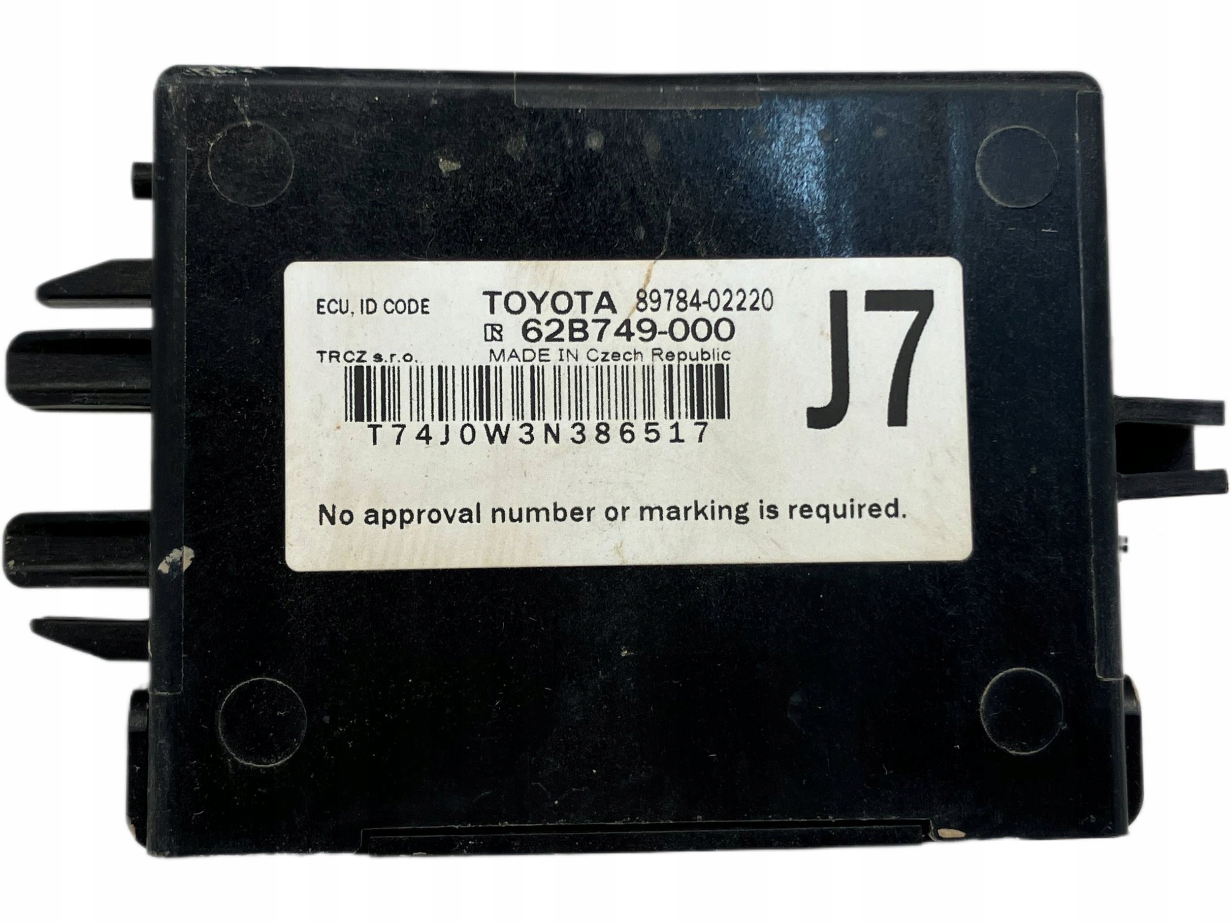 allegro-8d114084fa3b1aafc0a72978 YARIS IV MAZDA 2 IMMOBILIZER MODUŁ STEROWNIK KOMPUTER 89784-02220 - obrazek 1