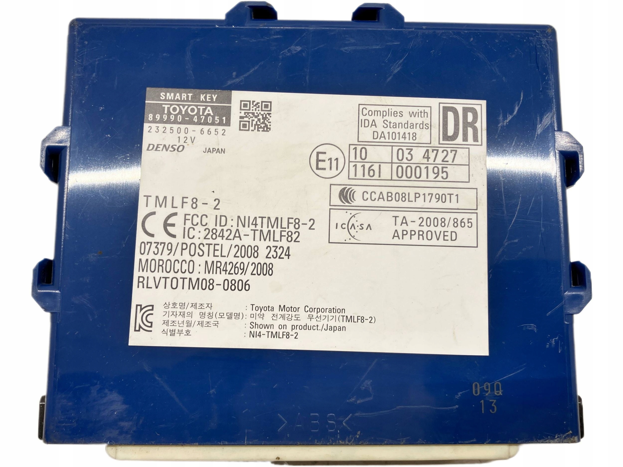 allegro-9fe49c19716b3f788a4ebfff PRIUS III MODUŁ STEROWNIK KOMPUTER SMART KEY 89990-47051 - obrazek 1