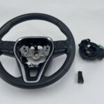RAV4 V SKÓRZANA KIEROWNICA GRZANA TAŚMA PRZYCISK KOMPLET